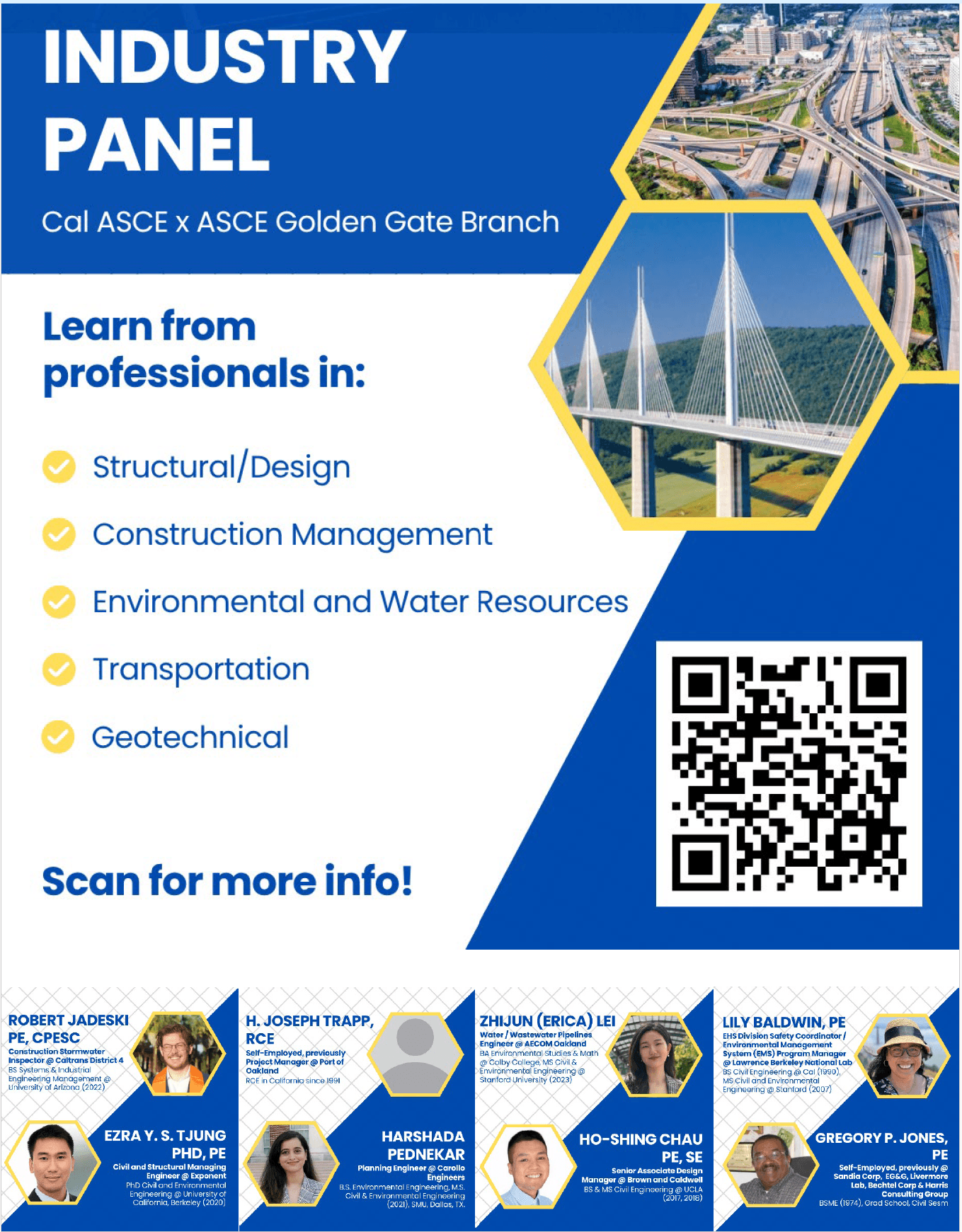 ASCE Cal Student Chapter Professional Panel – October 21, 2025